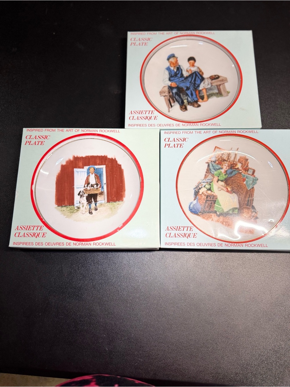 Classic Decorative Plate with Blue, Green, Red and Cream Artwork